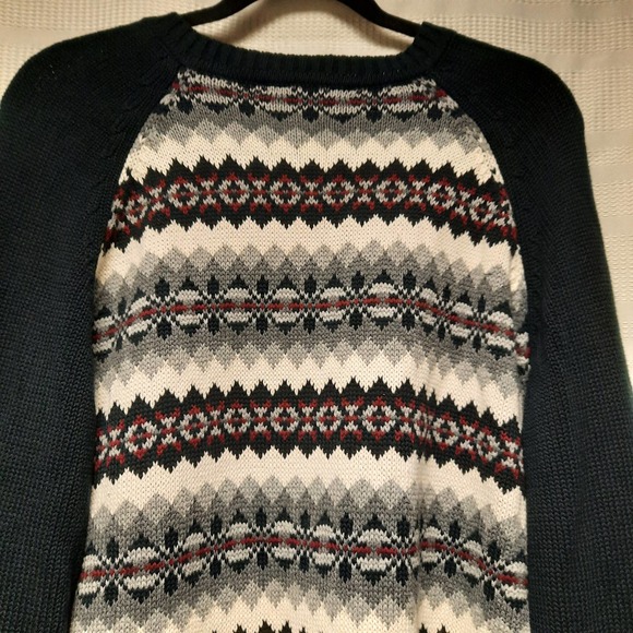 VTG GEOFFREY BEENE MENS XL WINTER HOLIDAY GOLF KNIT MULTICOLOR PULLOVER SWEATER - Picture 5 of 7